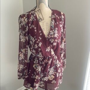 Final Touch long sleeve floral dress